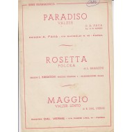 Spartito Music Sheet di `Paradiso, Rosetta, Maggio` - valzer, polka, valzer lento